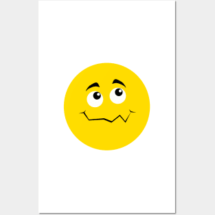 Emoji - shy face Posters and Art